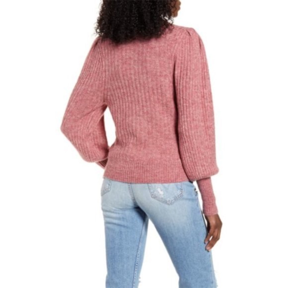 Leith Womens Juliet Sleeve Knit Sweater in Red Chili Size XXS - Picture 2 of 9